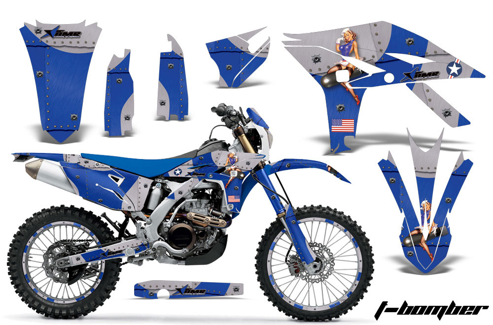 Yamaha WR450F Dirt Bike Graphic Kit - 2007-2011 T Bomber Blue