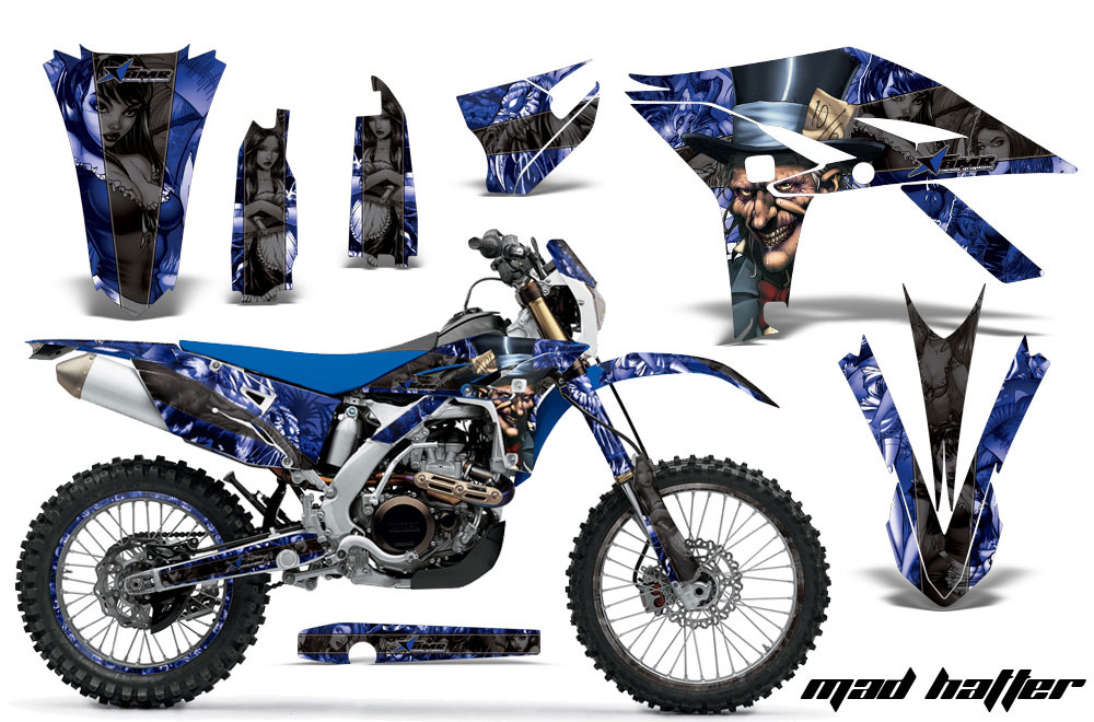 Yamaha WR450F Dirt Bike Graphic Kit - 2007-2011 Mad Hatter Blue