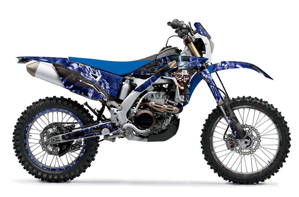 Yamaha WR450F Dirt Bike Graphic Kit - 2007-2011 Mad Hatter Blue