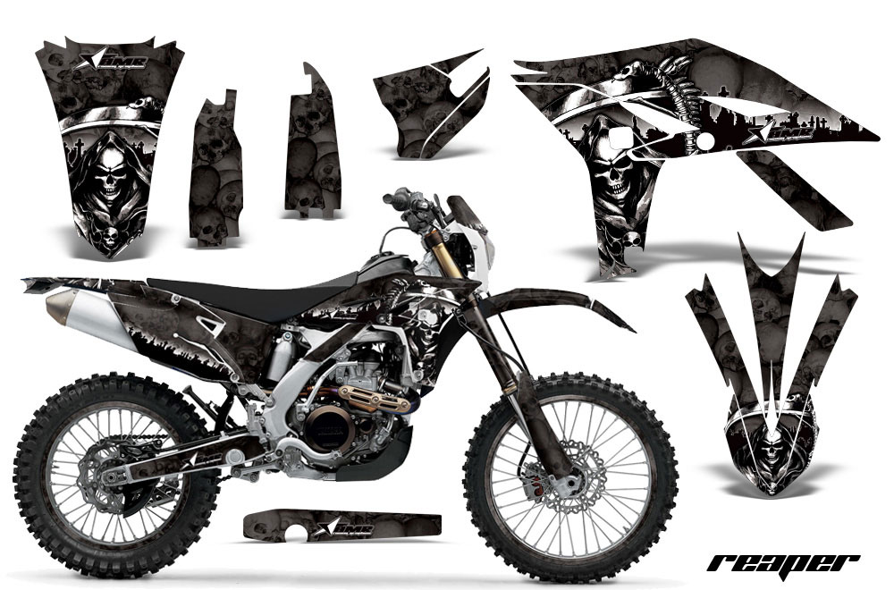 Yamaha WR450F Dirt Bike Graphic Kit - 2007-2011 Reaper Black