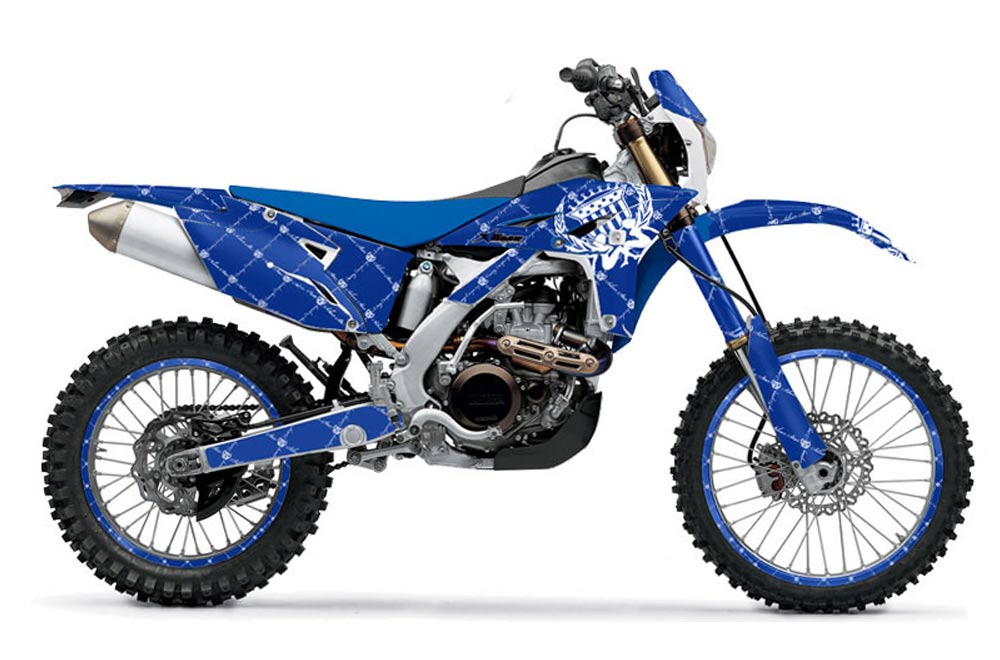 Yamaha WR450F Dirt Bike Graphic Kit - 2007-2011 Silver Star - Reloaded Blue