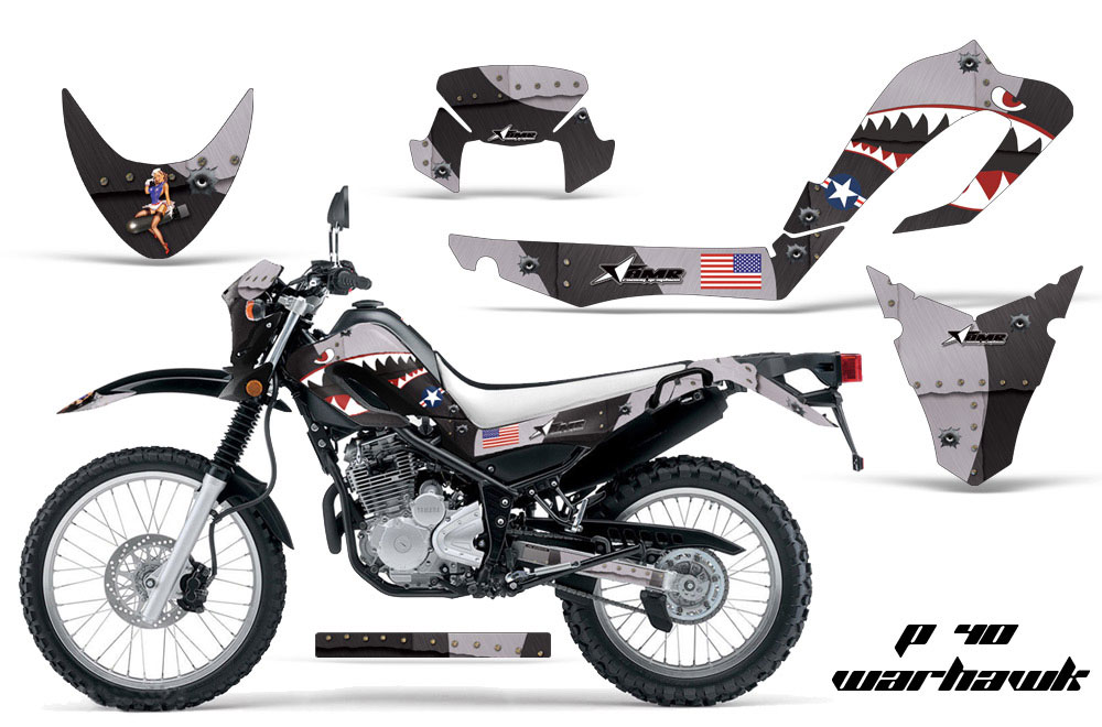 Yamaha XT250X Dirt Bike Graphic Kit - 2006-2018 P40 Warhawk Black