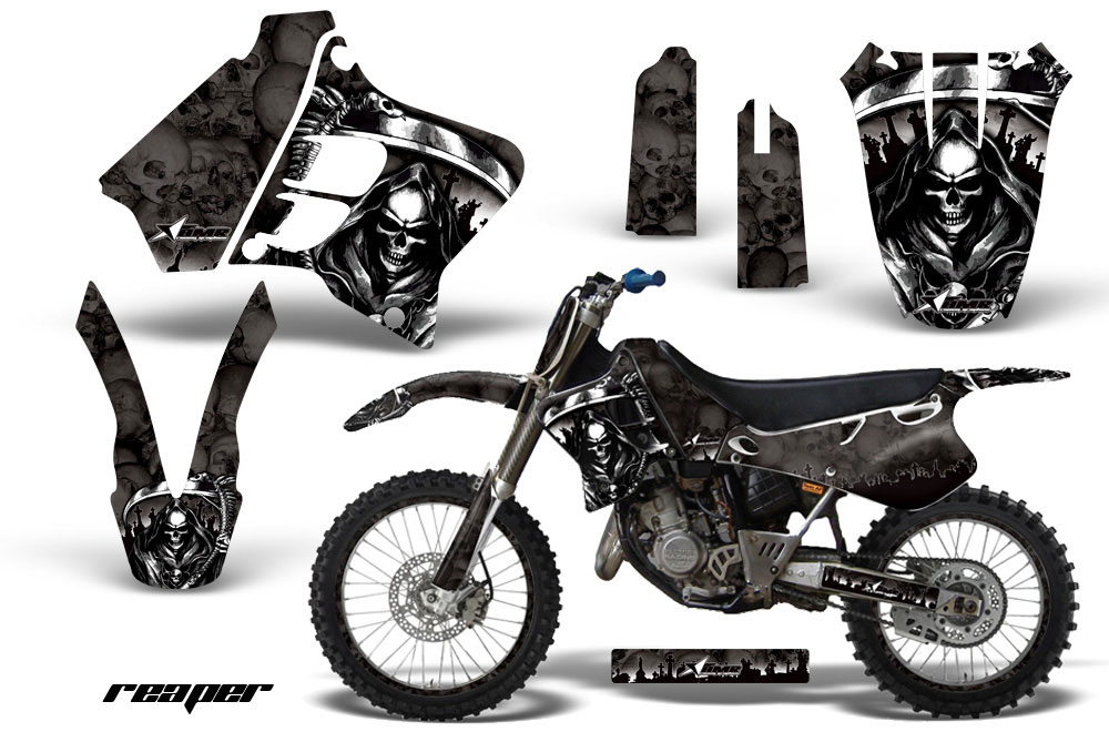 Yamaha YZ125 2 Stroke Dirt Bike Graphic Kit - 1993-1995 Reaper Black