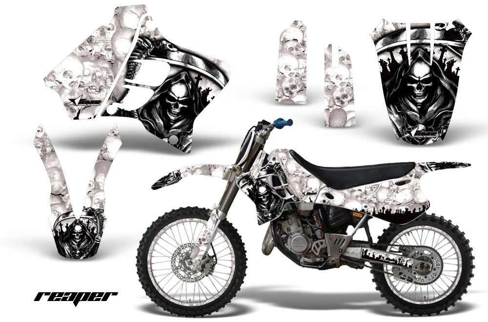 Yamaha YZ125 2 Stroke Dirt Bike Graphic Kit - 1993-1995 Reaper White