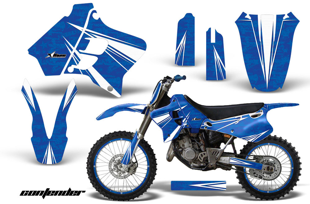Yamaha YZ125 2 Stroke Dirt Bike Graphic Kit - 1993-1995 Contender Blue