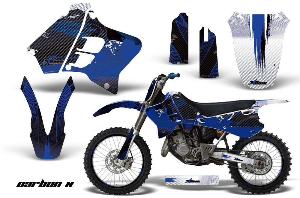 Yamaha YZ125 2 Stroke Dirt Bike Graphic Kit - 1993-1995 Carbon X Blue