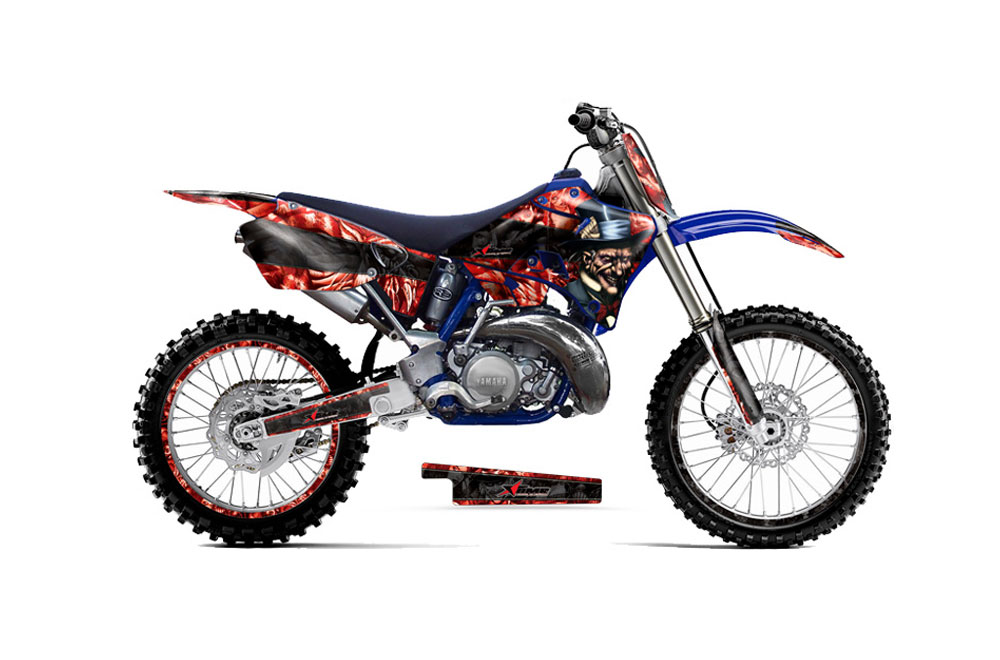 Yamaha YZ250 2 Stroke Dirt Bike Graphic Kit - 1996-2001 Mad Hatter Red