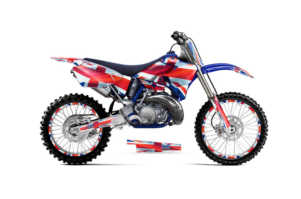 Yamaha YZ250 2 Stroke Dirt Bike Graphic Kit - 1996-2001 Union Jack