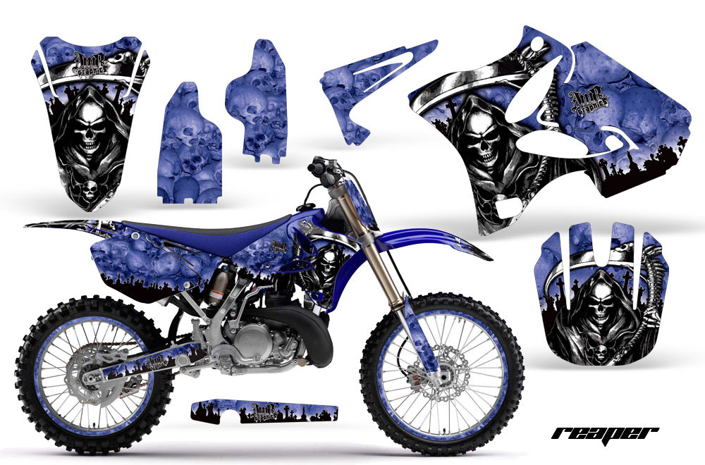 Yamaha YZ250 2 Stroke Dirt Bike Graphic Kit - 2002-2014 Reaper Blue