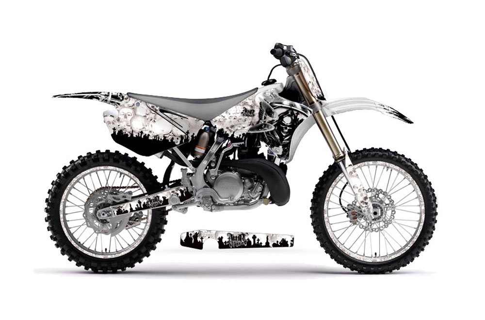 Yamaha YZ125 2 Stroke Dirt Bike Graphic Kit - 2002-2014 Reaper White