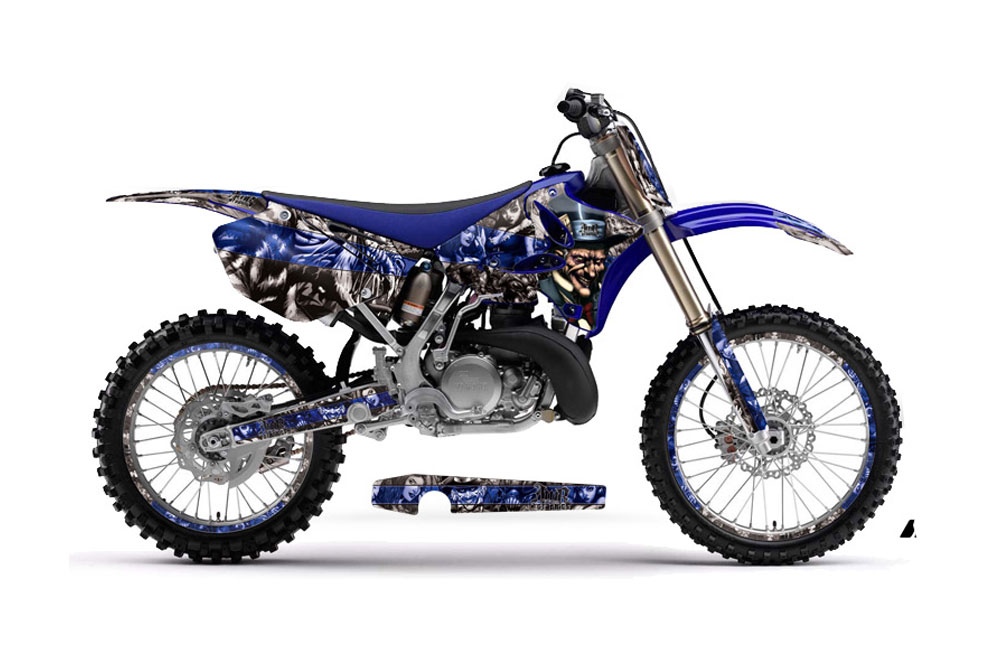 Yamaha YZ125 2 Stroke Dirt Bike Graphic Kit - 2002-2014 Mad Hatter Black