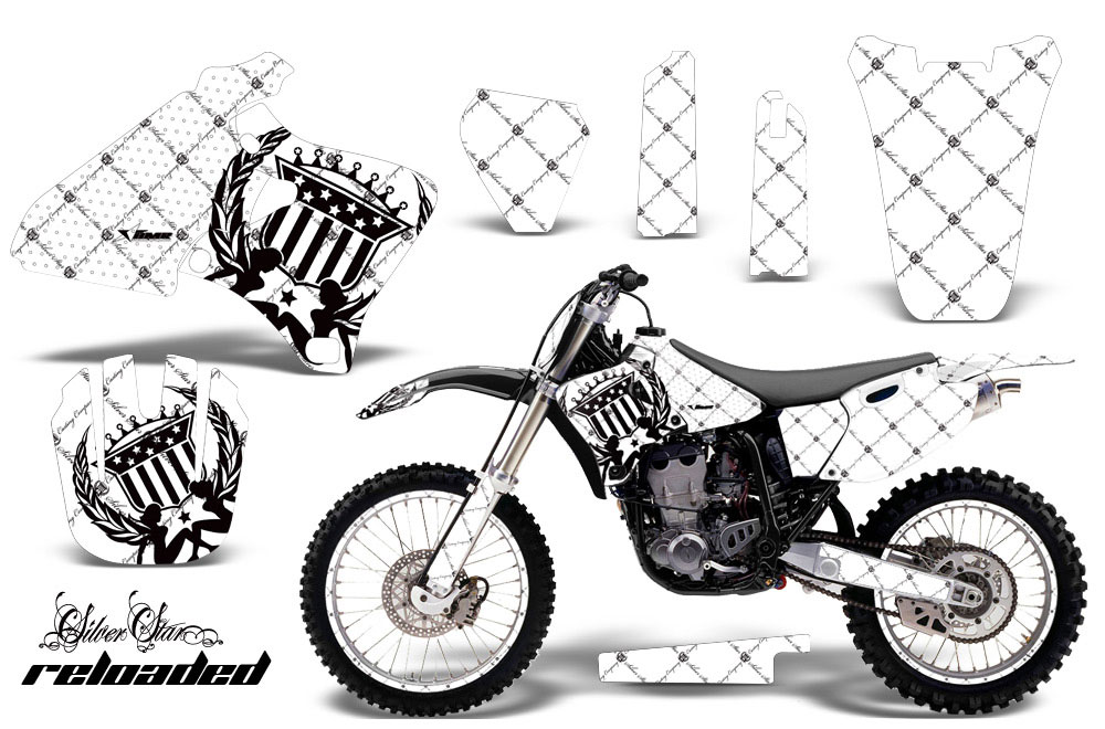 Yamaha YZ426 F 4 Stroke Dirt Bike Graphic Kit - 1998-2002 Silver Star - Reloaded White