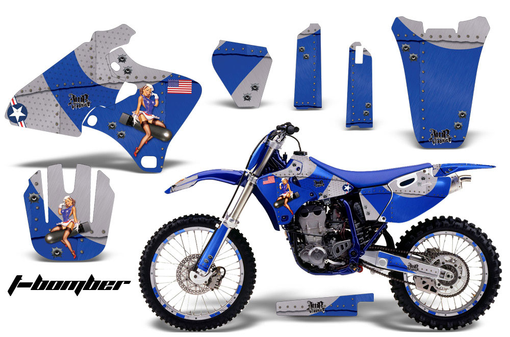 Yamaha YZ250 4 Stroke Dirt Bike Graphic Kit - 1998-2002 T Bomber Blue