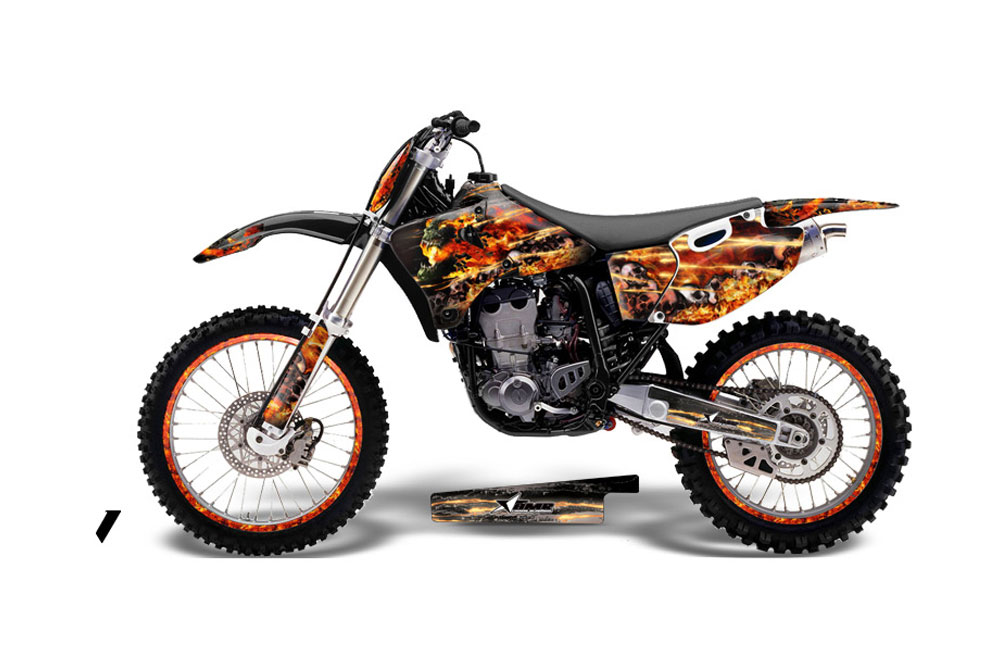 Yamaha YZ426 F 4 Stroke Dirt Bike Graphic Kit - 1998-2002 Firestorm Black