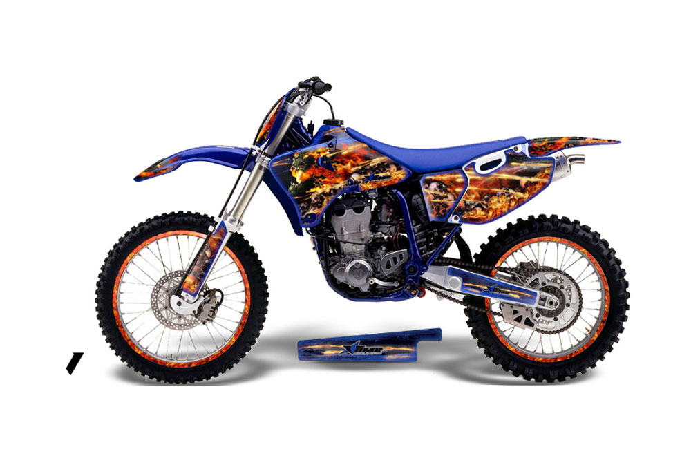 Yamaha YZ400 4 Stroke Dirt Bike Graphic Kit - 1998-2002 Firestorm Blue