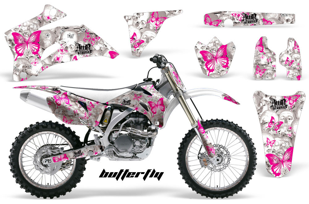 Yamaha YZ250F / YZ450F Dirt Bike Graphic Kit - 2006-2009 Butterfly Pink