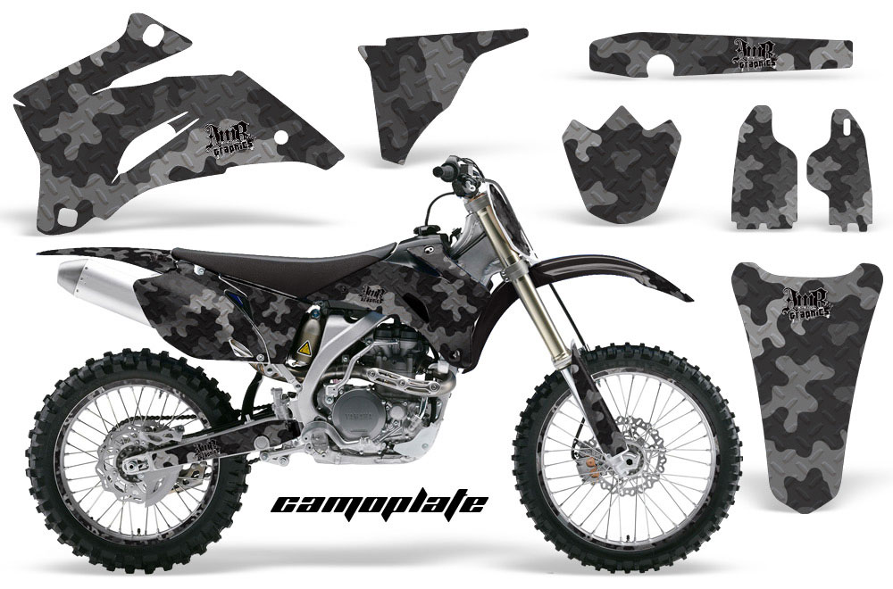 Yamaha YZ250F / YZ450F Dirt Bike Graphic Kit - 2006-2009 Camoplate Black