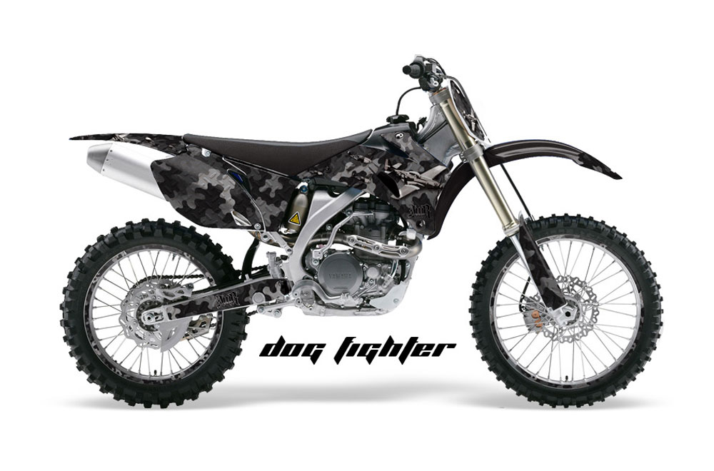 Yamaha YZ250F / YZ450F Dirt Bike Graphic Kit - 2006-2009 Dog Fighter Black