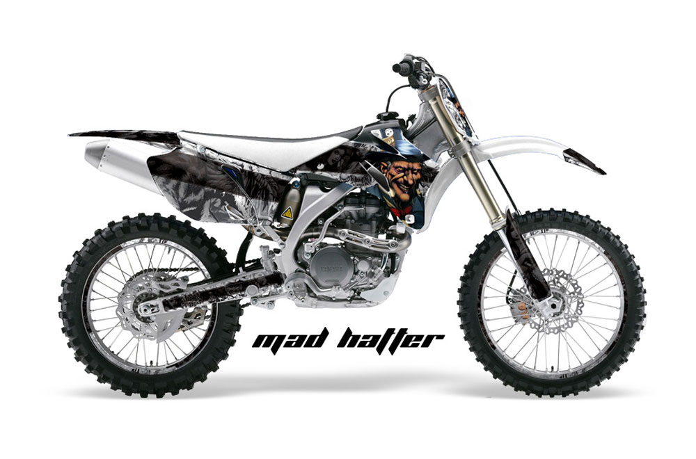 Yamaha YZ250F / YZ450F Dirt Bike Graphic Kit - 2006-2009 Mad Hatter White