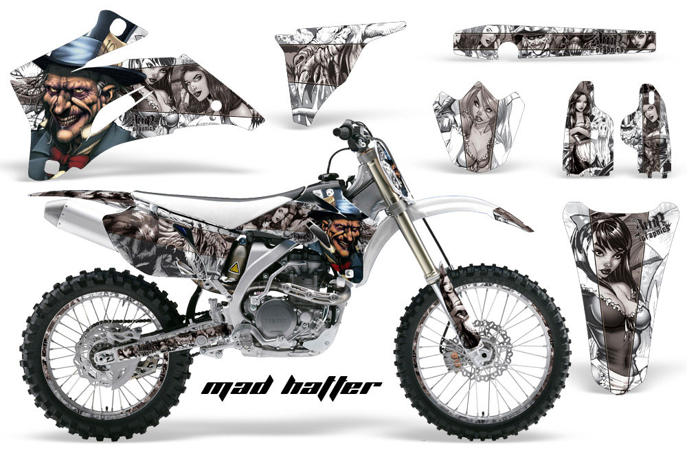 Yamaha YZ250F / YZ450F Dirt Bike Graphic Kit - 2006-2009 Mad Hatter Silver