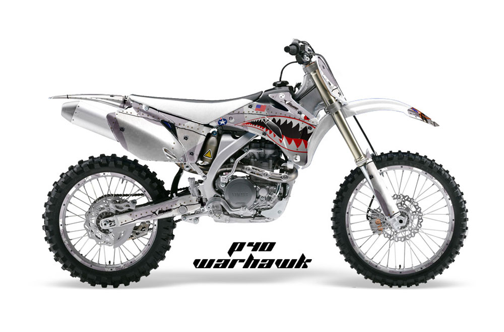 Yamaha YZ250F / YZ450F Dirt Bike Graphic Kit - 2006-2009 P40 Warhawk Silver