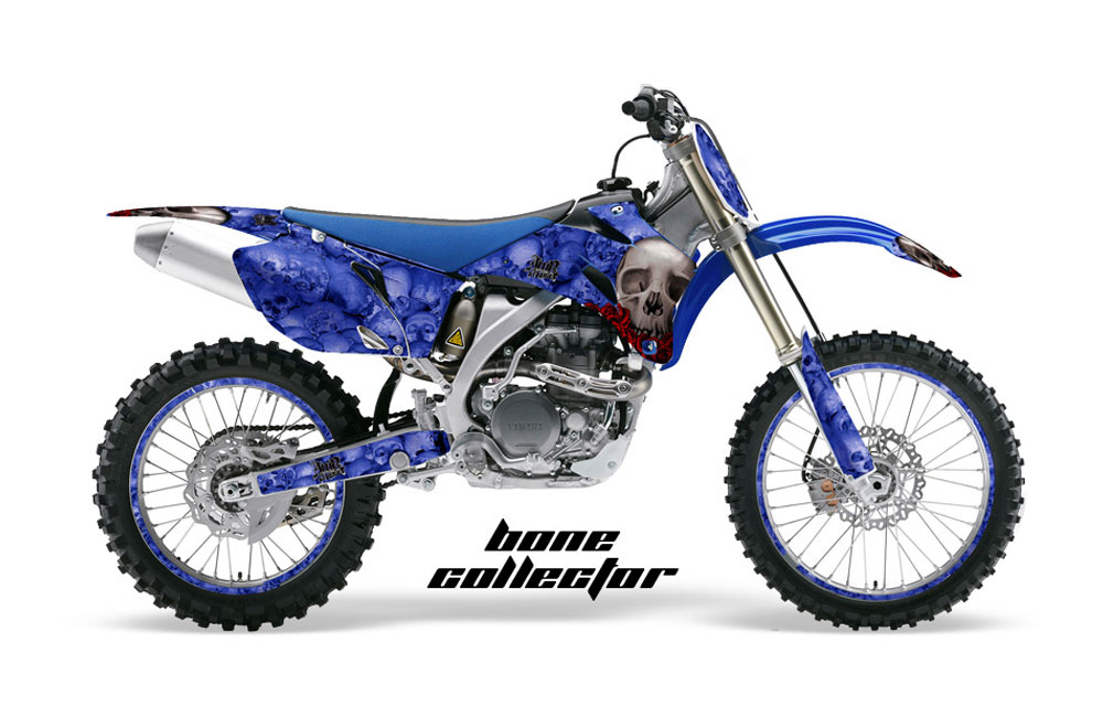 Yamaha YZ250F / YZ450F Dirt Bike Graphic Kit - 2006-2009 Bone Collector Blue