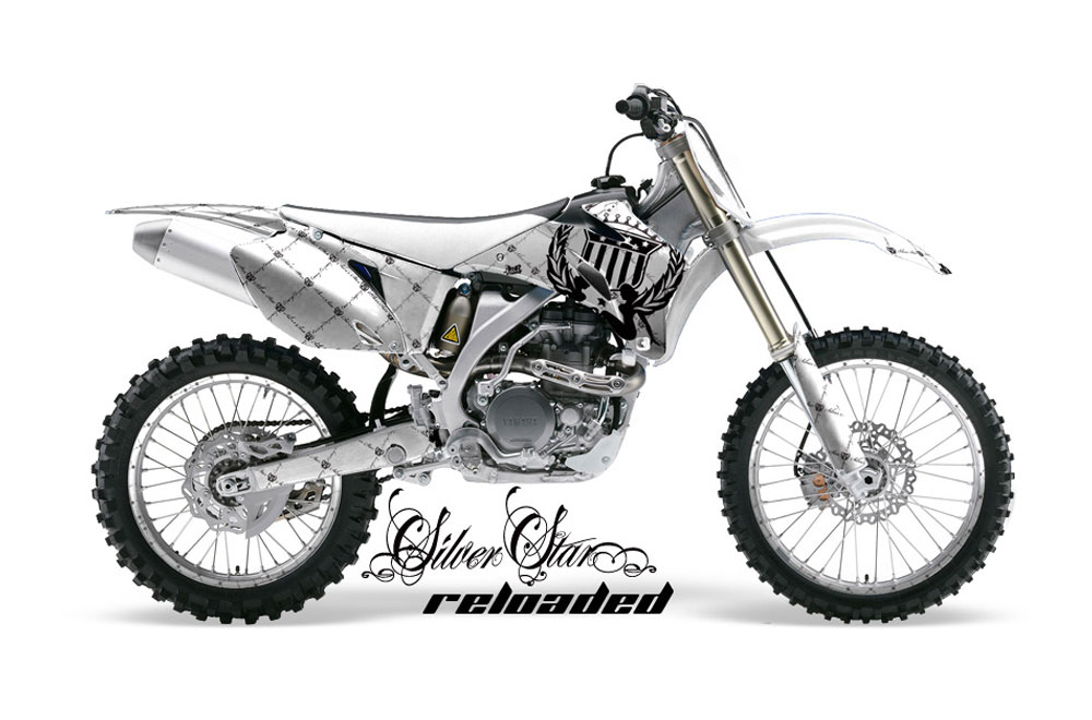 Yamaha YZ250F / YZ450F Dirt Bike Graphic Kit - 2006-2009 Silver Star - Reloaded White