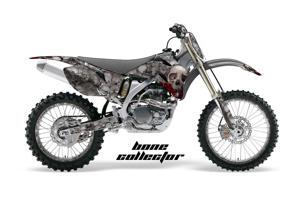 Yamaha YZ250F / YZ450F Dirt Bike Graphic Kit - 2006-2009 Bone Collector Silver