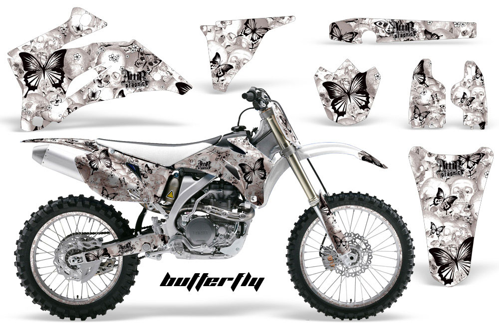 Yamaha YZ250F / YZ450F Dirt Bike Graphic Kit - 2006-2009 Butterfly White