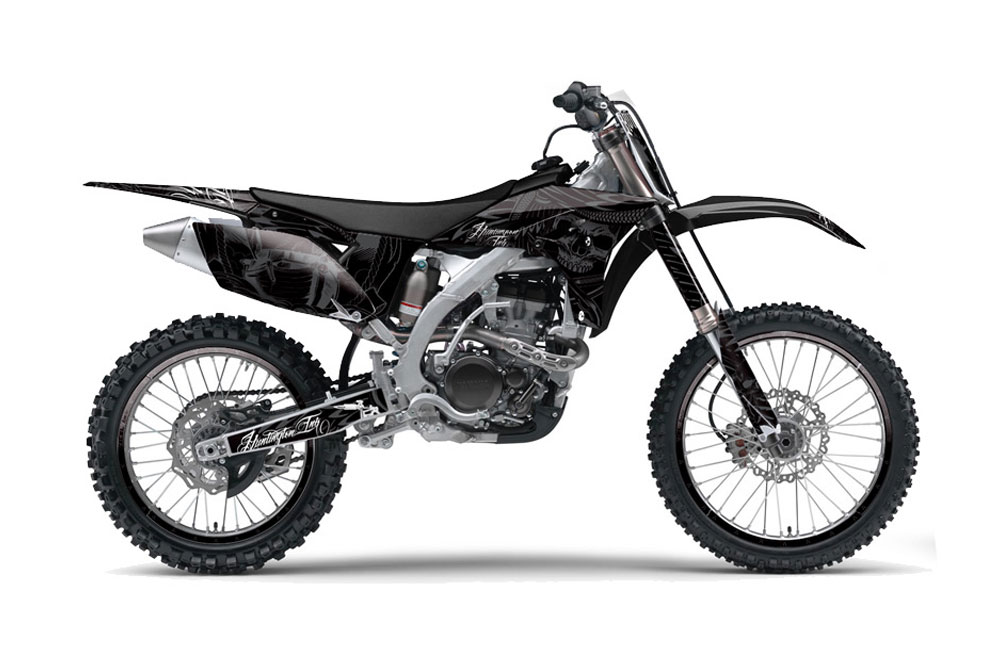 Yamaha YZ250 F 4 Stroke Dirt Bike Graphic Kit - 2010-2013 Skulls and Hammers Black