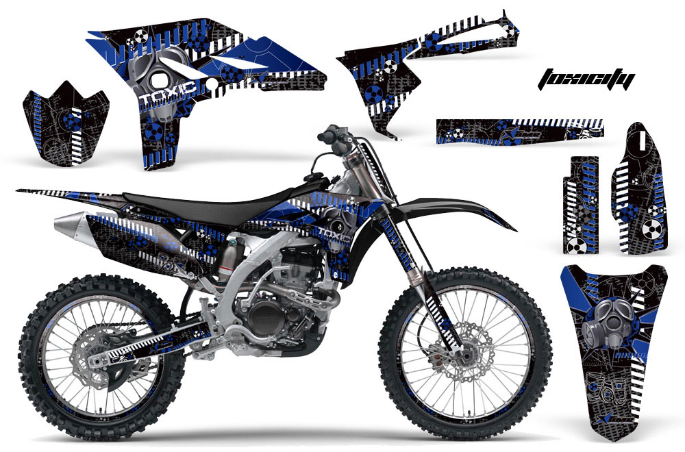 Yamaha YZ250 F 4 Stroke Dirt Bike Graphic Kit - 2010-2013 Toxicity Black
