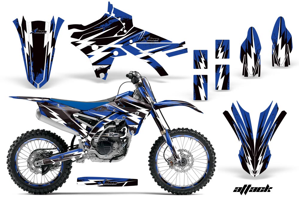 Yamaha YZ450 F Dirt Bike Graphic Kit - 2014-2017 Attack Blue