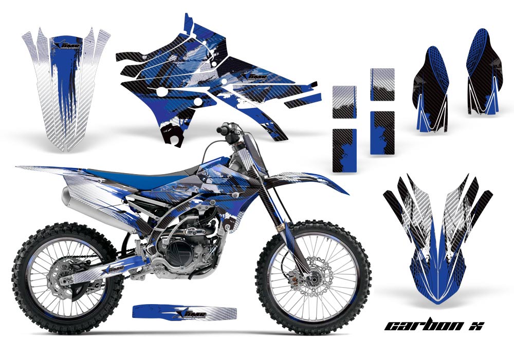 Yamaha YZ250 F Dirt Bike Graphic Kit - 2014-2017 Carbon X Blue