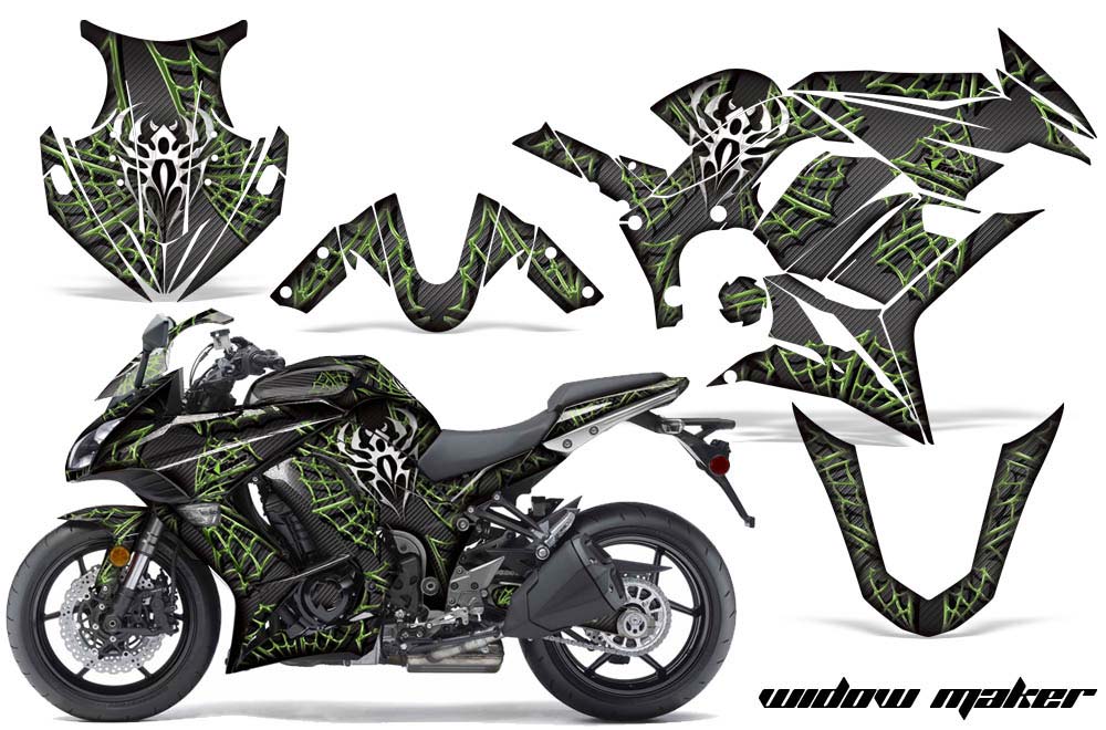 Kawasaki ZX1000 Ninja Graphic Kit - 2010-2013 Widow Maker Green