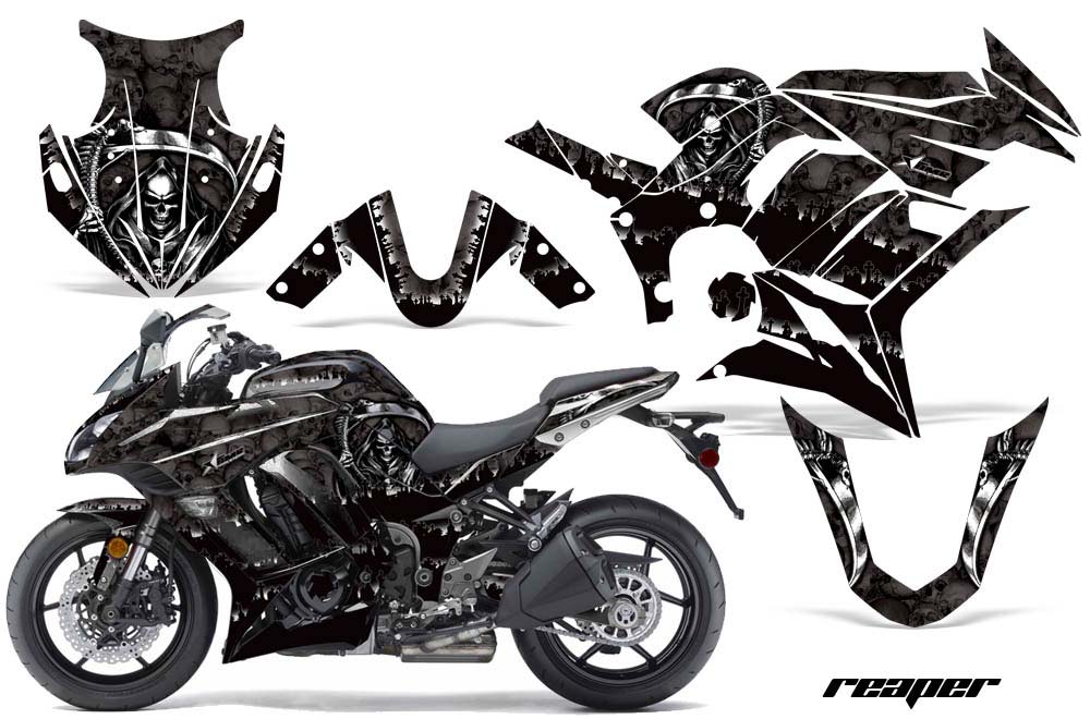 Kawasaki ZX1000 Ninja Graphic Kit - 2010-2013 Reaper Black